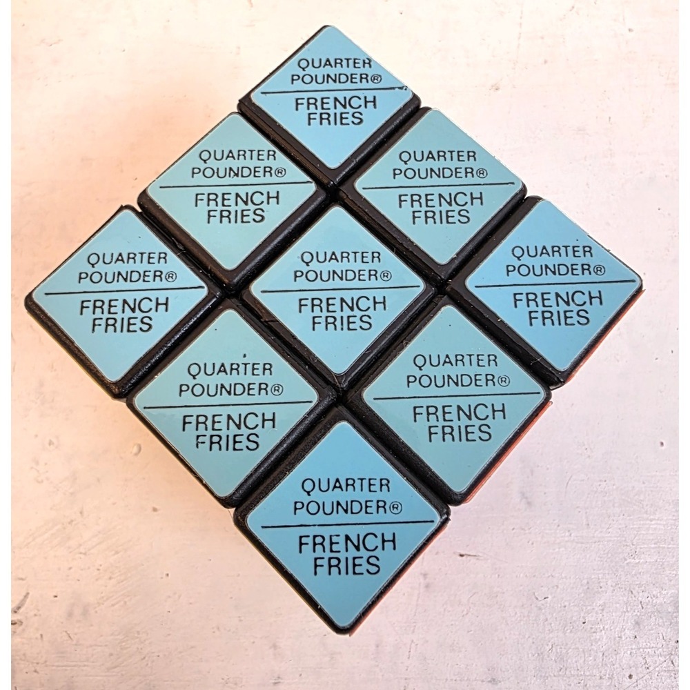 Vintage 1982 McDonald's Menu Puzzle Cube Toy w/ Original Box Mo' Money Retro - Picture 7 of 11